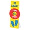 Be Smart Stand 6 Apart Crdboard Standee, (Pack of 6)